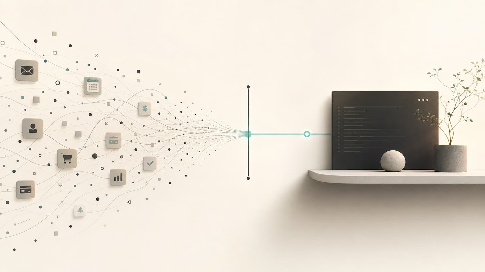 Abstract signal filtering visual for Watchline